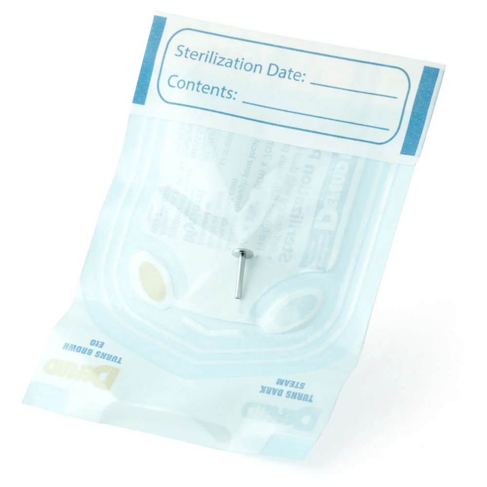 10x Sterile Titanium Internal Thread Labret Stem