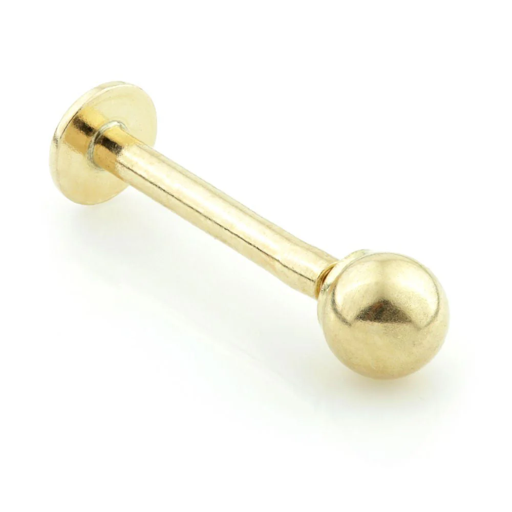 14ct Gold Micro Labret with Ball Attachment