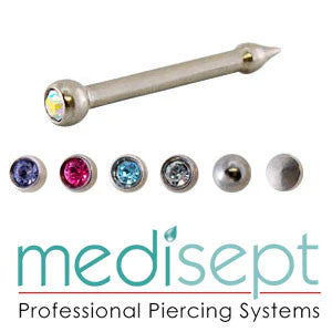 3x Titanium Tanzanite Medisept Nose Stud