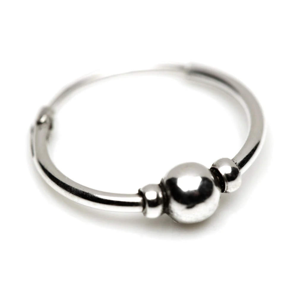 Ball Silver Hoops on Plastic Display Board - 36 Pairs - Image 3