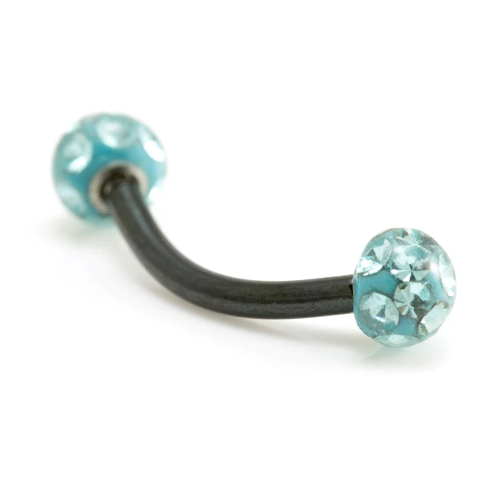 Evil Black Ti Internal Micro Banana with Multi Gem Resin Balls