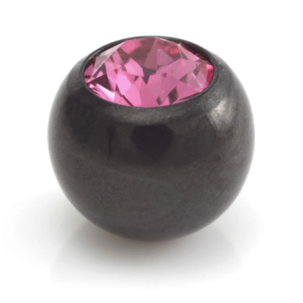 Evil Black Titanium External Thread Gem Ball - Image 4