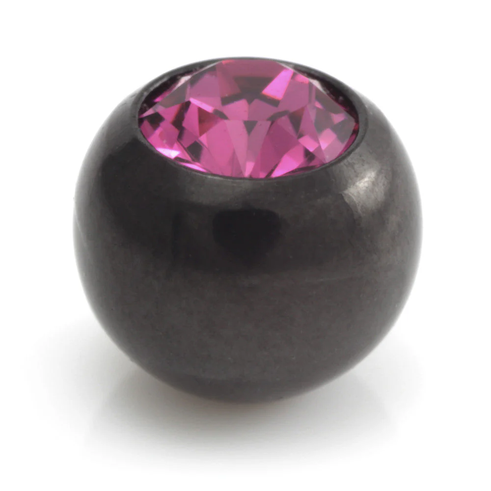 Evil Black Titanium External Thread Gem Ball - Image 7