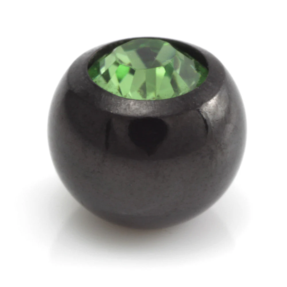 Evil Black Titanium External Thread Gem Ball - Image 8