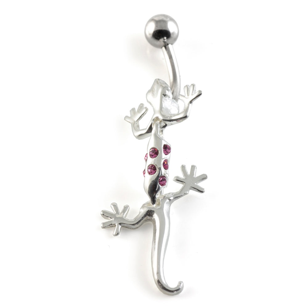 Gecko Silver & Steel Navel - Image 3