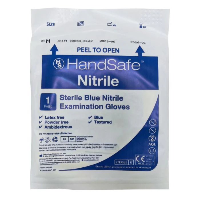 HandSafe Blue Nitrile Sterile Gloves - Image 2
