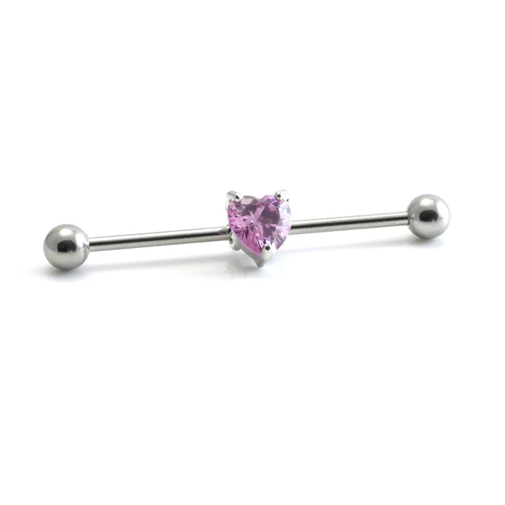 Industrial Bar with Gem Heart