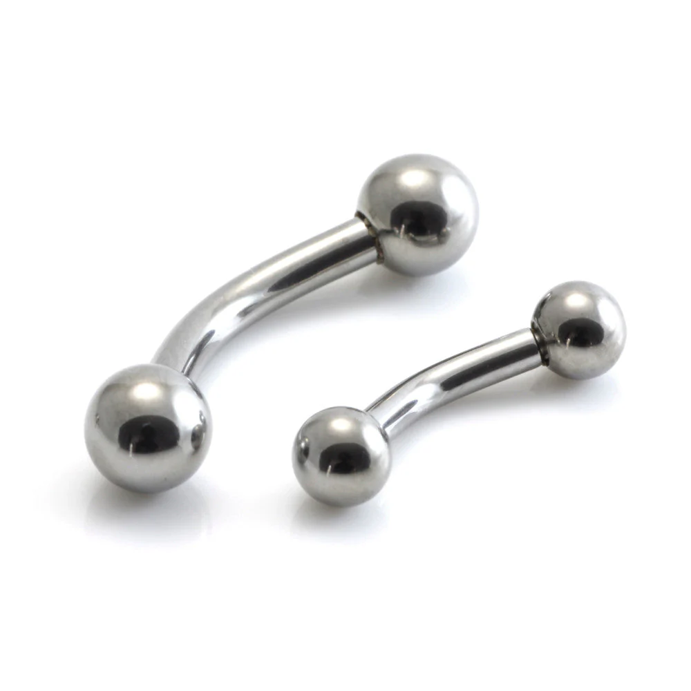 Internal Ti Banana Bar with Balls 1.6mm