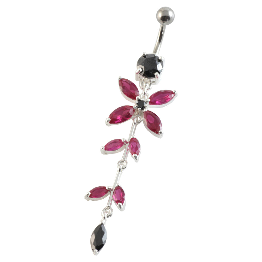 Jewelled Flowers Navel Curved Bar - Image 5