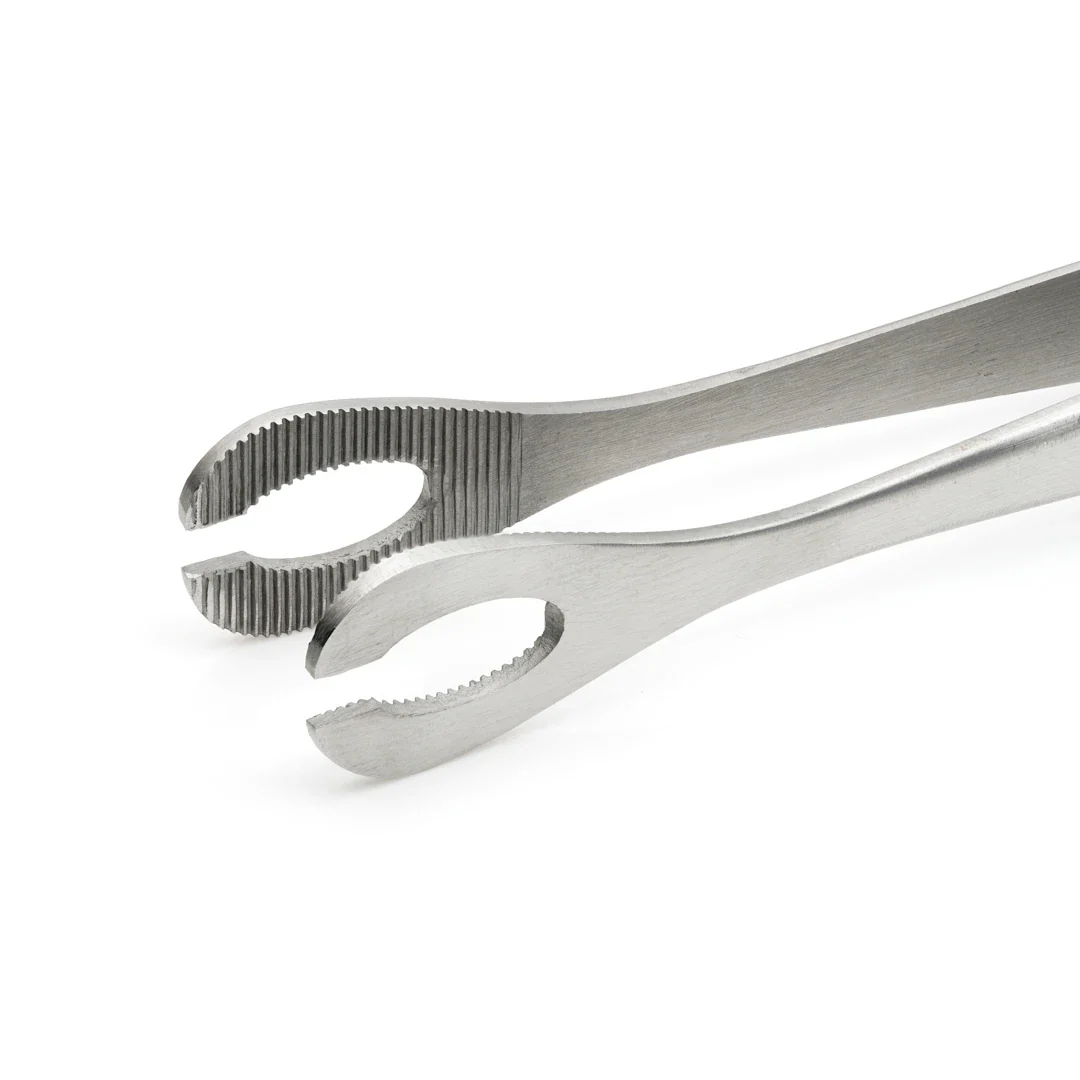 Sterilised Disposable Steel Slotted Sponge Forceps
