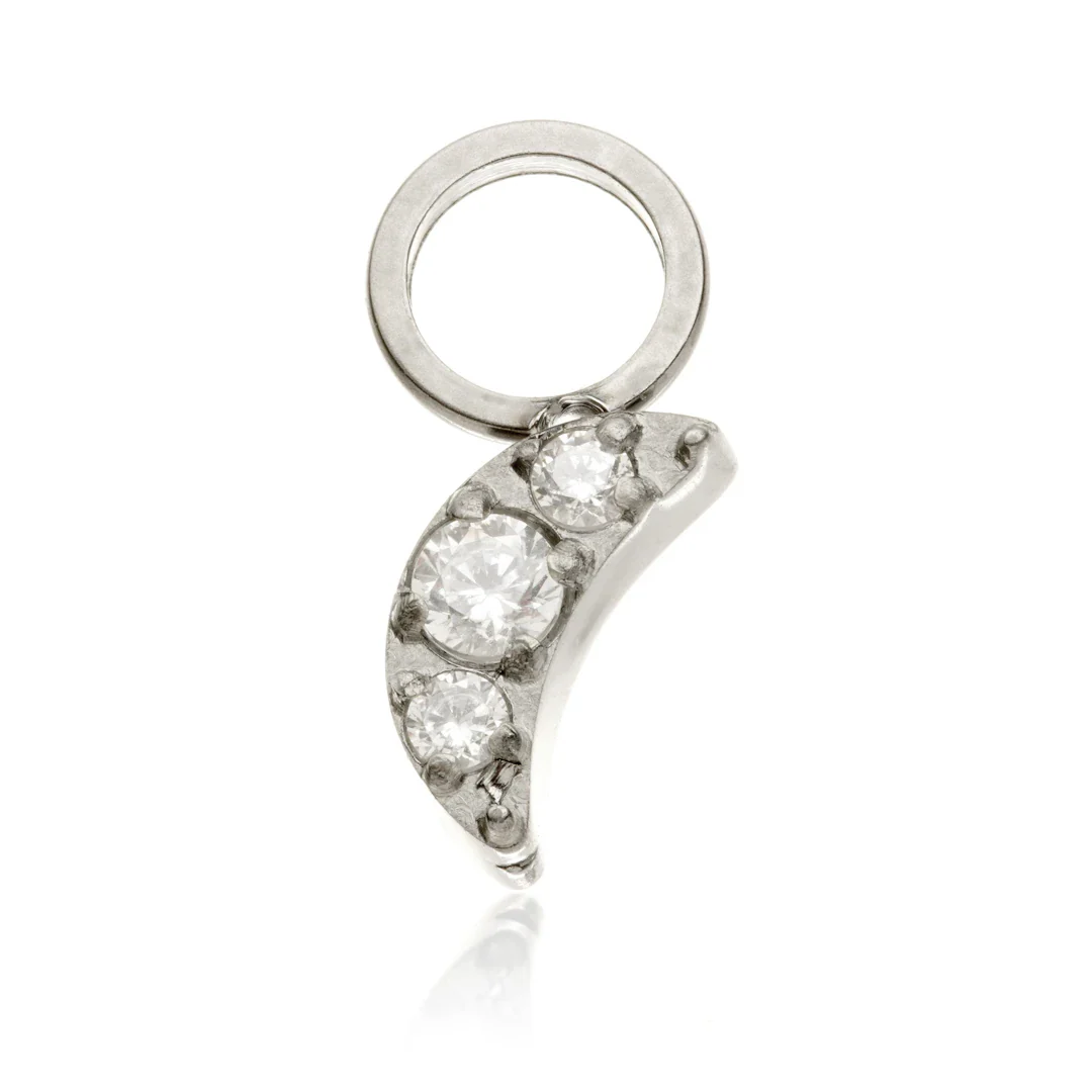 Ti Jewelled Moon Charm Attachment