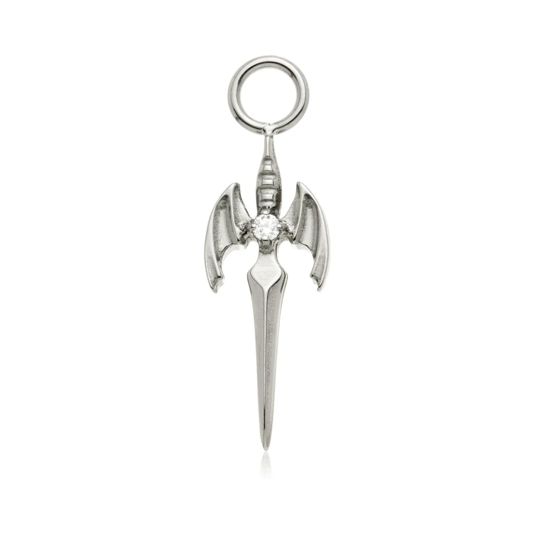 Ti Winged Sword Charm Attachment