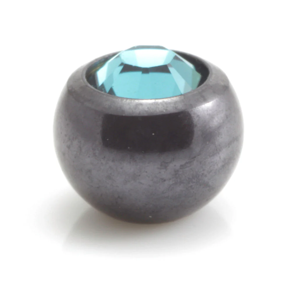 PVD Black Ti Clip In Gem Ball - Image 12