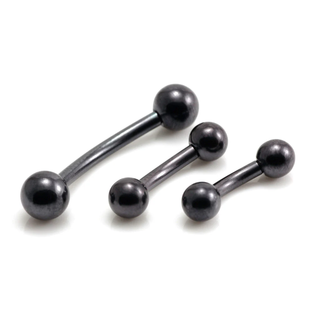 PVD Black Ti Curved Barbell 1.6mm