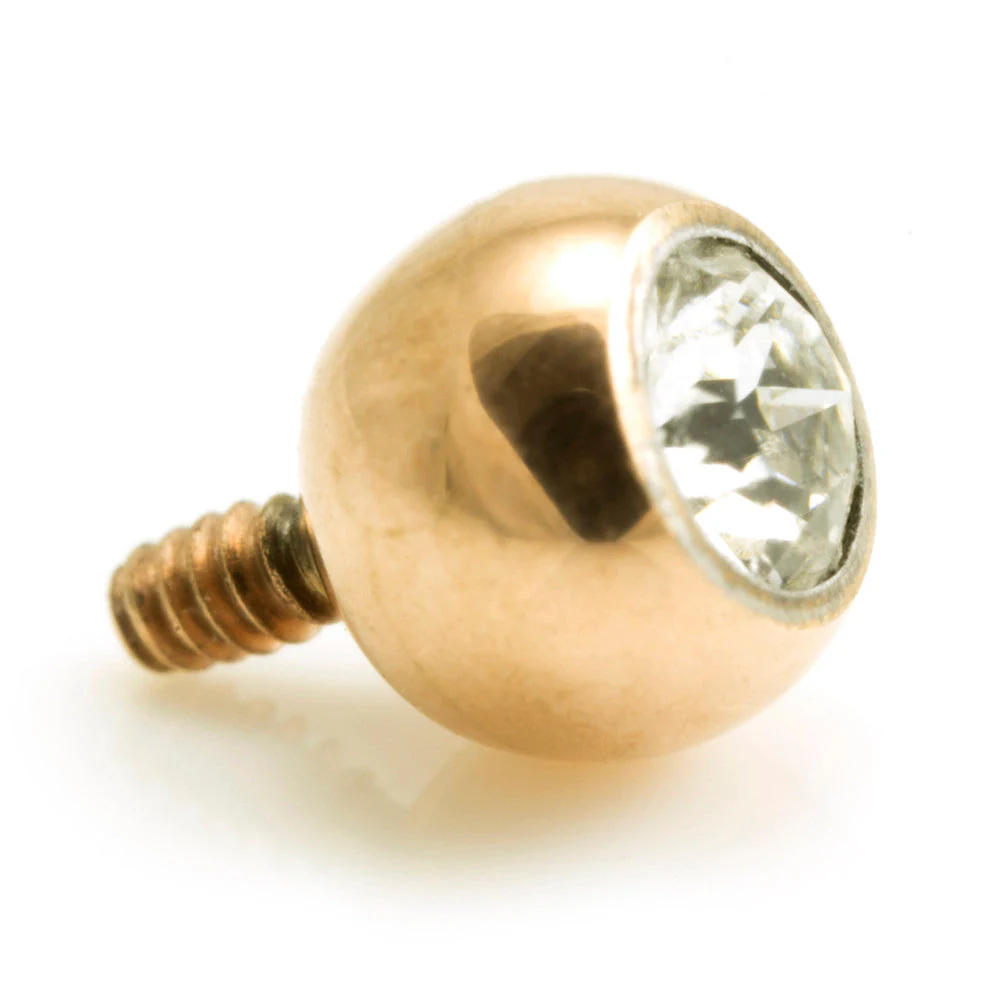 Rose Gold PVD Ti Internal Gem Ball