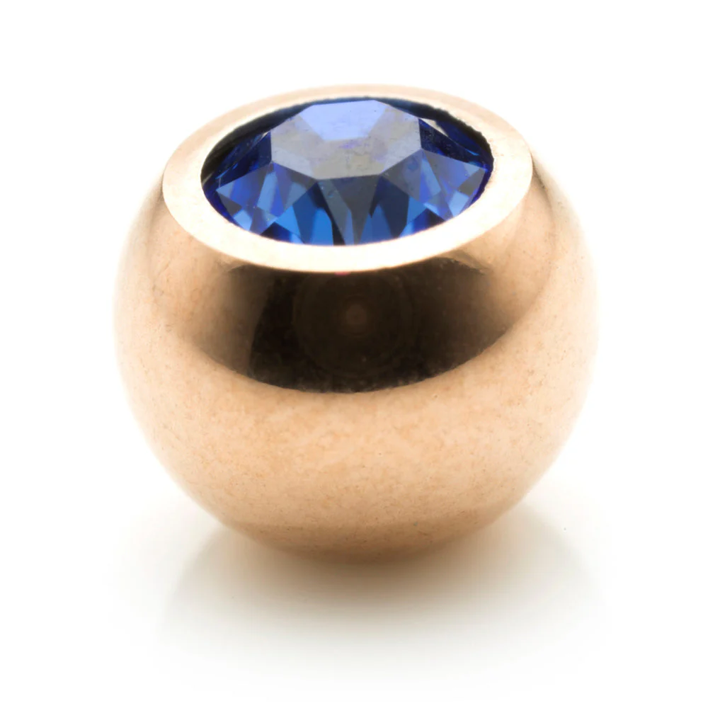 Rose Gold Steel Micro Gem Ball - Image 3