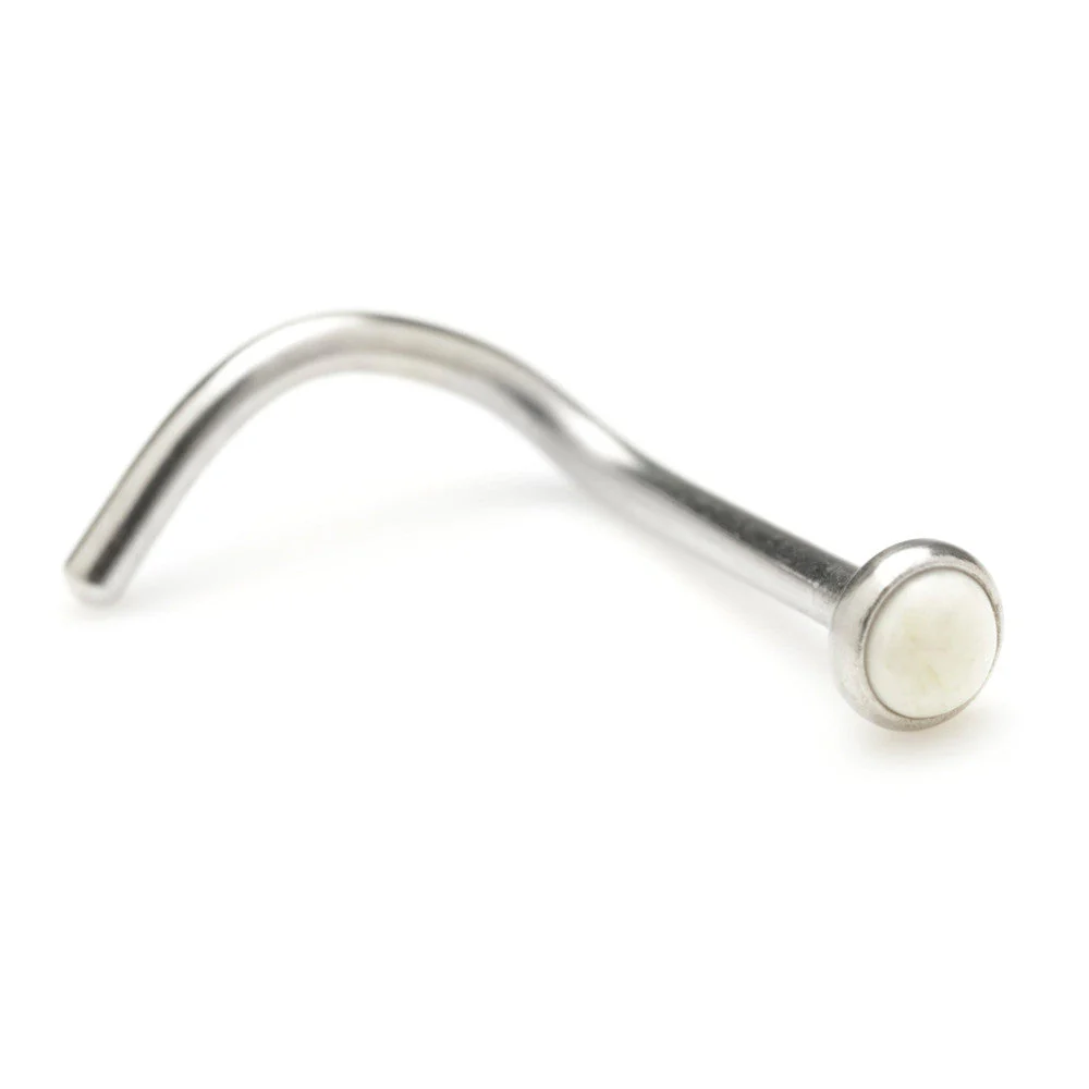 Steel Howlite Nose Stud