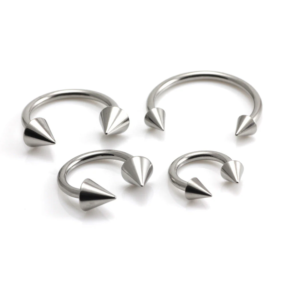 Steel Micro Circular Barbell with Cones 1.2mm