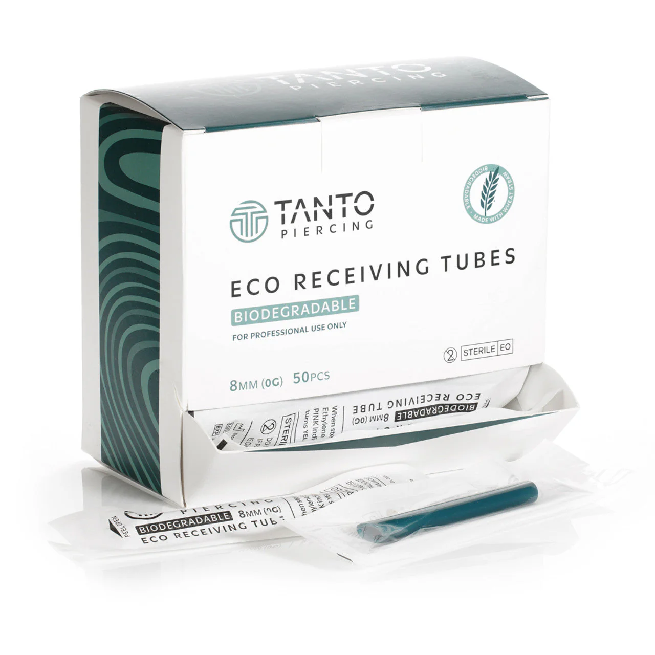 FREE - OUT OF DATE - Tanto Piercing Eco Biodegradable Receiving Tubes - 5mm/8mm (50 pieces)