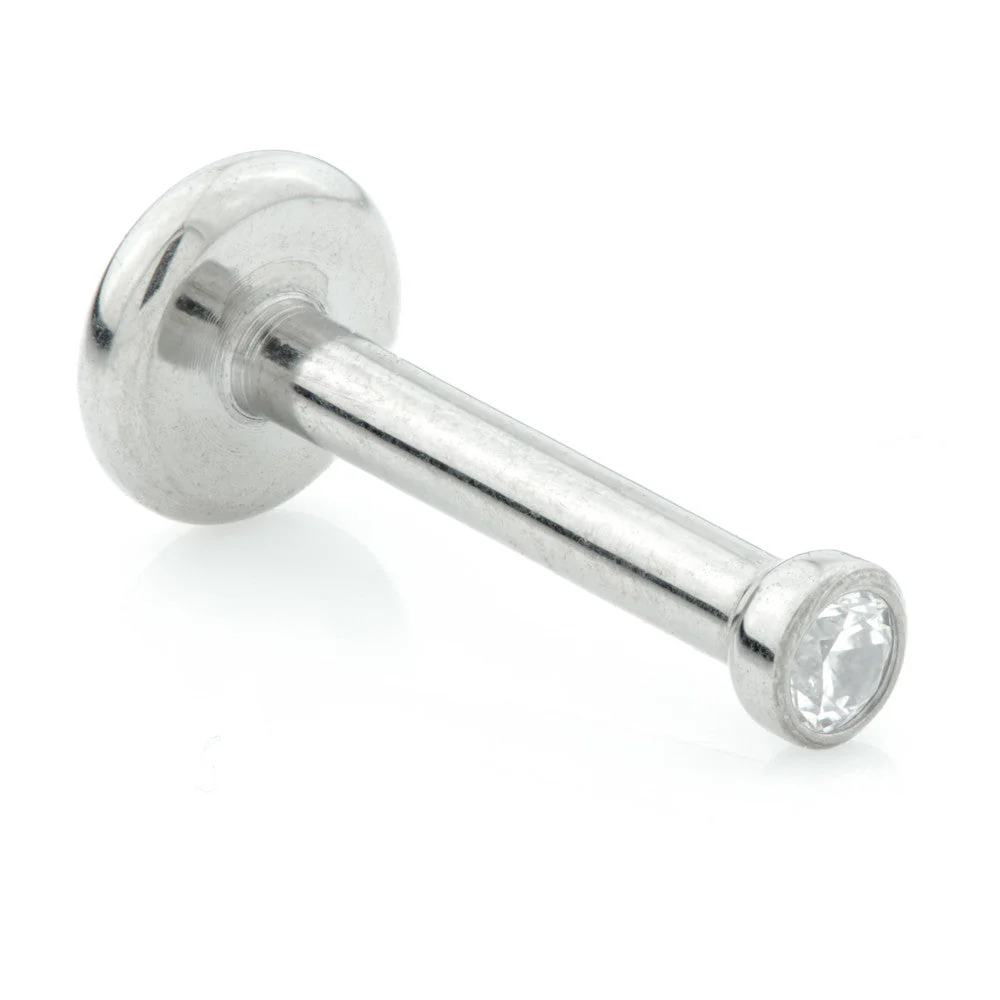 Threadless Ti Micro Labret with Pop In Gem Disk (1mm)
