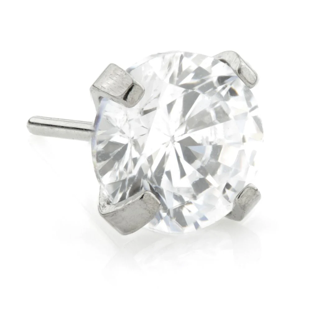 Threadless Ti Prong Set Gem