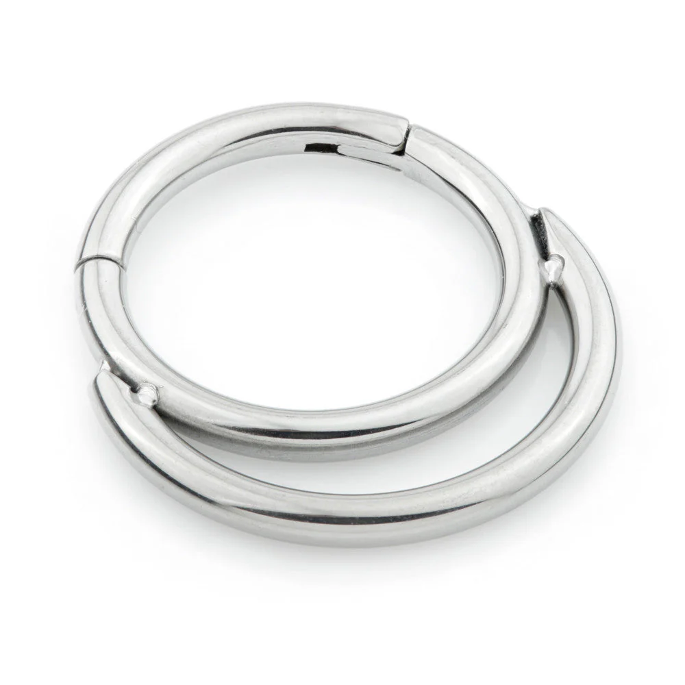 Ti Couture Double Daith Hinged Ring