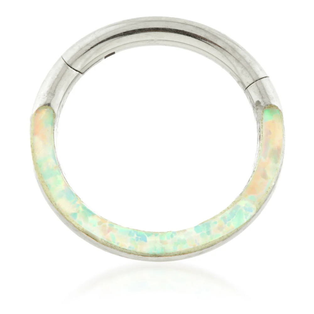 Ti Couture Forward Facing Opal Side Hinged Ring - Image 2