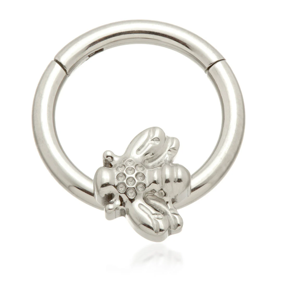 Ti Couture Front Facing Bee Hinged Ring