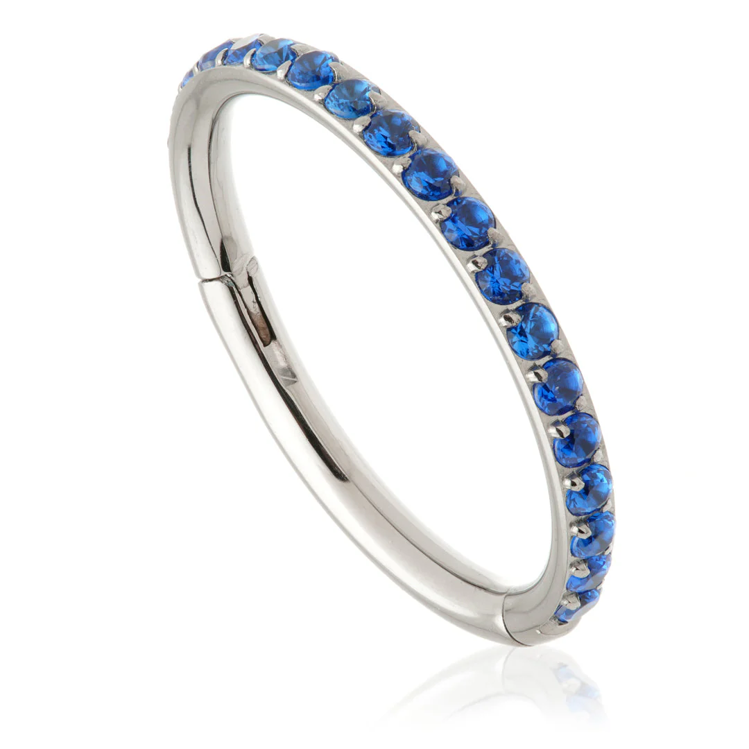 Ti Couture Full Pavé Gems Hinged Ring - 1.2mm - Image 5
