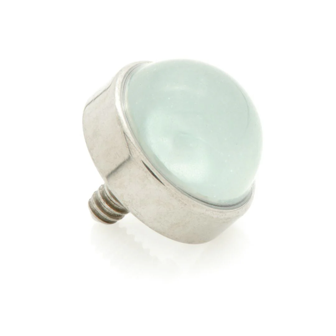Ti Internal Bezel Set with Aquamarine Stone Attachment