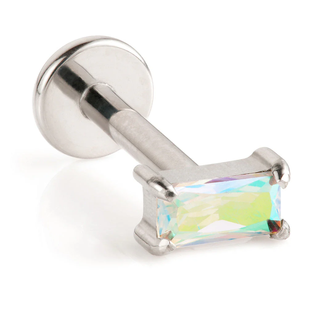 Ti Internal Labret with Mini Baguette Gem Attachment
