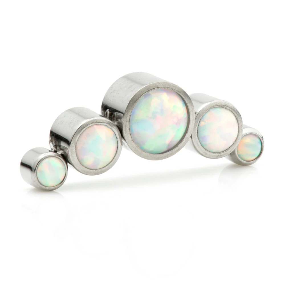 Ti Internal Multi Opal Crescent Attachment