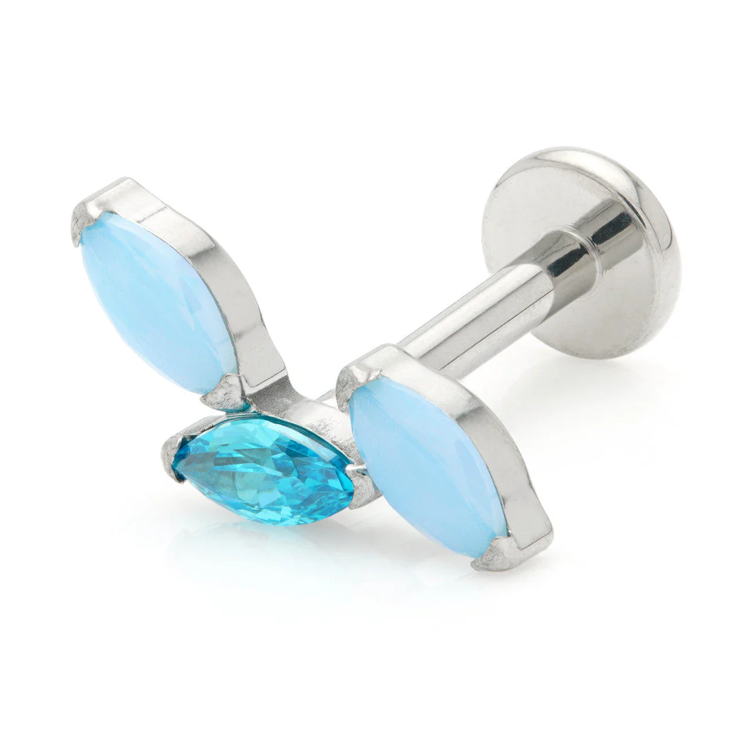 Ti Internal Opal & Gem Marquise Labret - Image 2