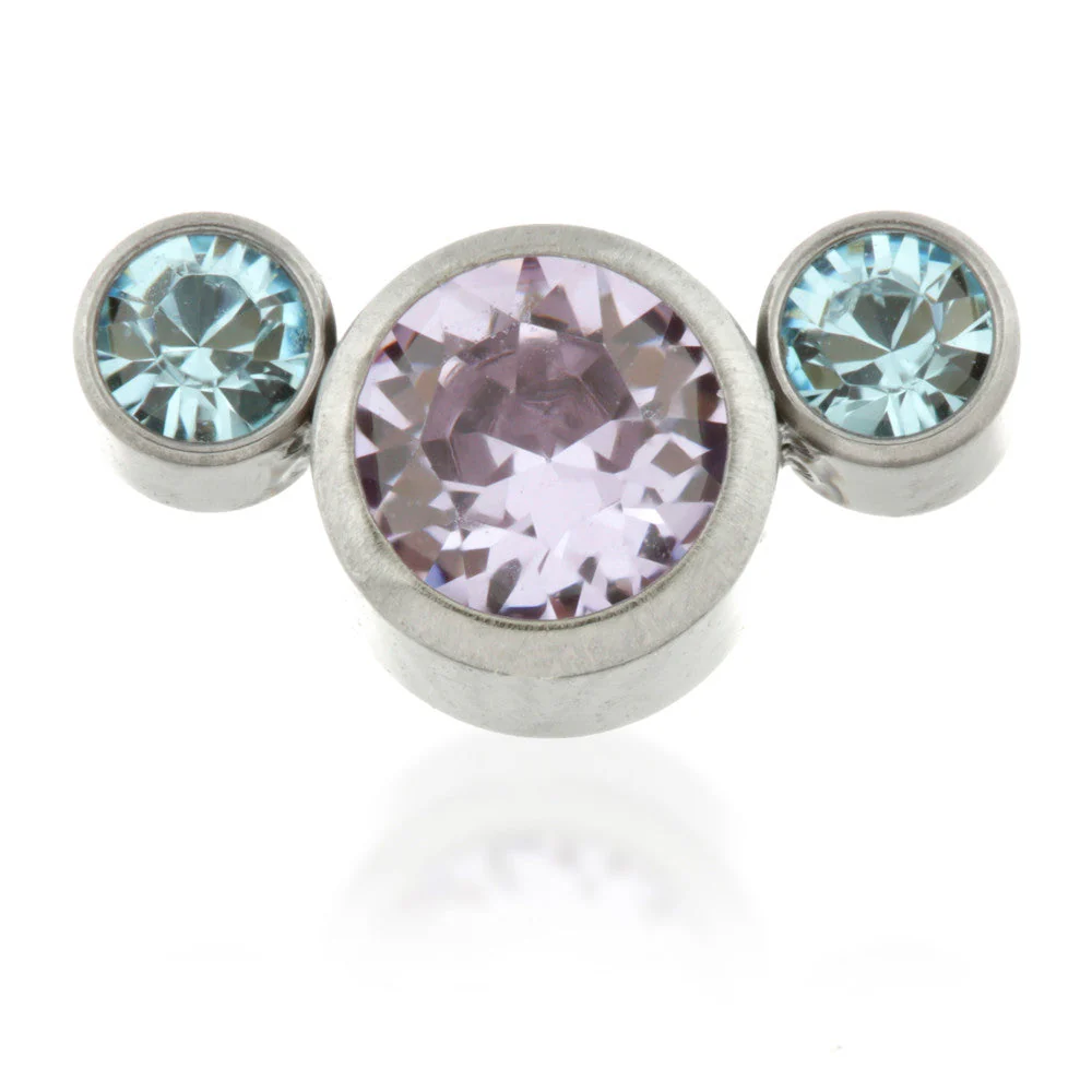 Ti Internal Triple Gem Attachment - Lilac