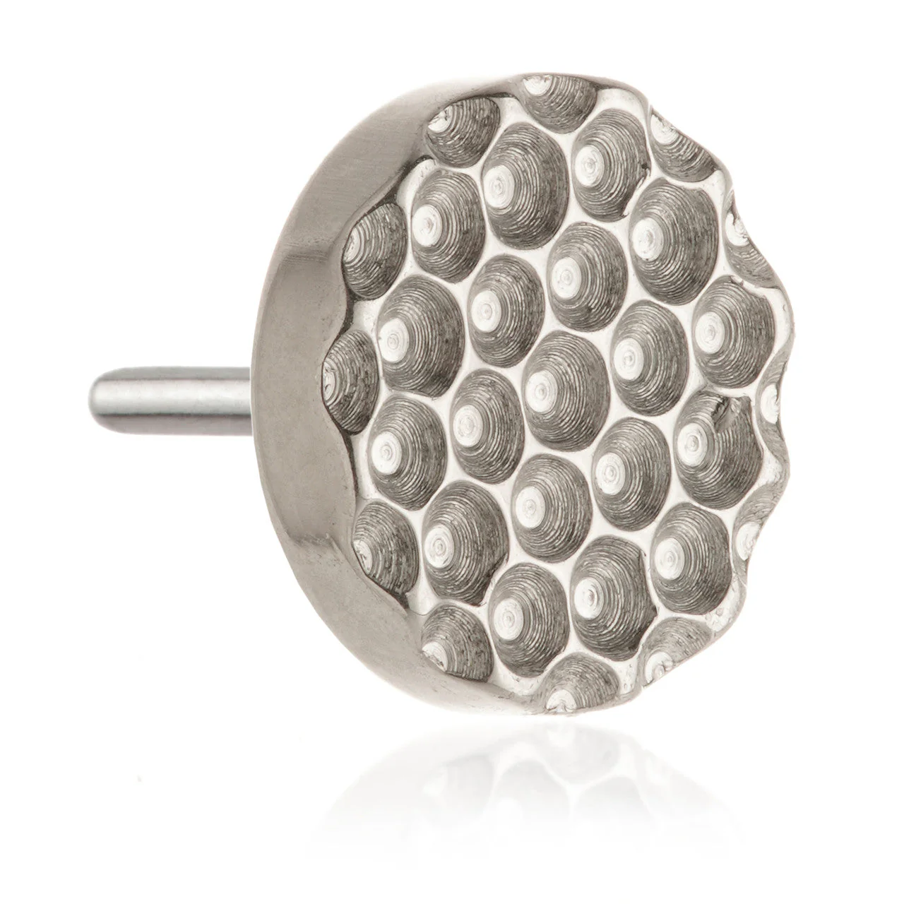 Ti Threadless Hammered Flat Disk Attachment - POP338