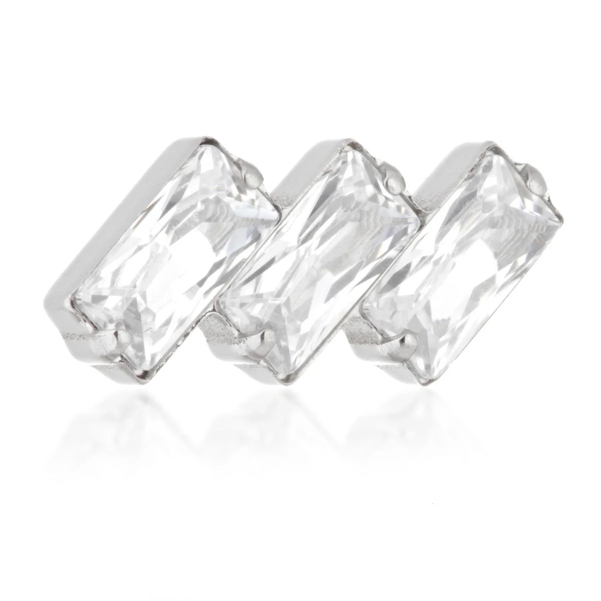 Ti Threadless Side Triple Jewelled Rectangle Attachment