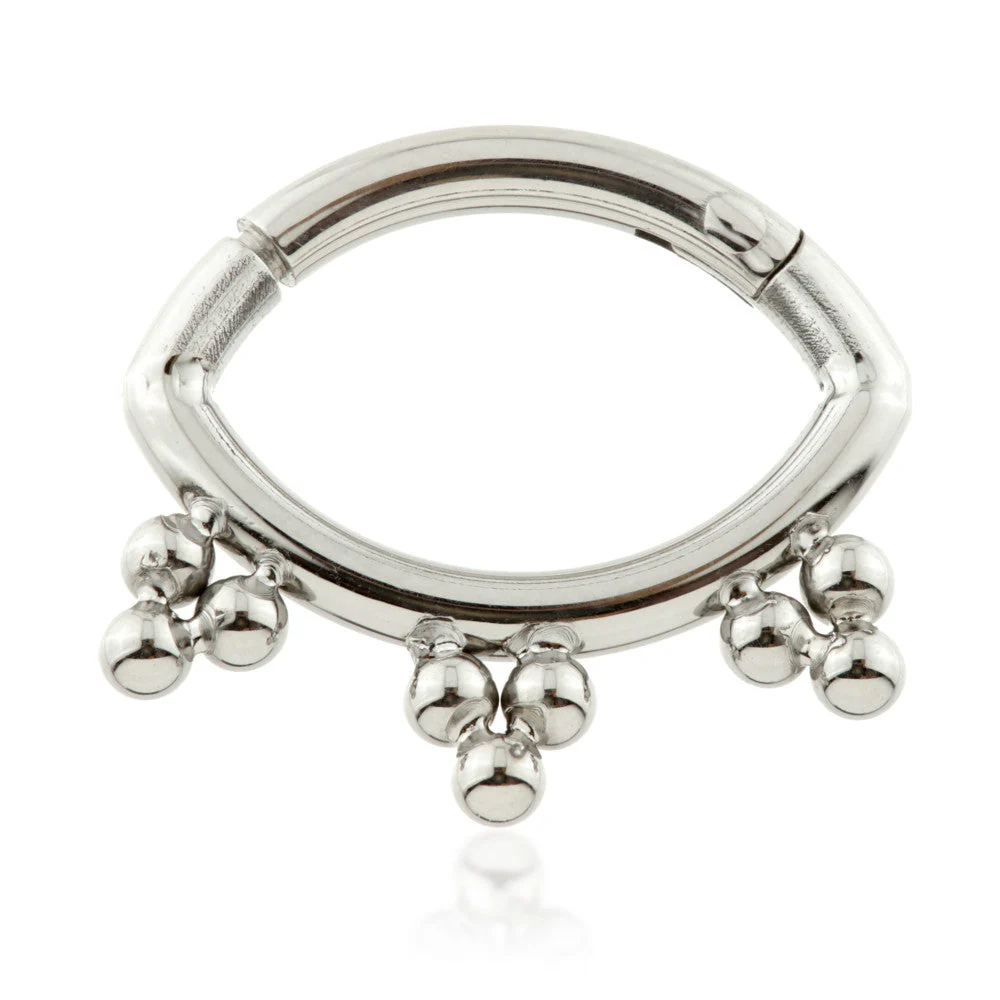 Ti Tribal Beads Hinged Daith Ring-1.2-10