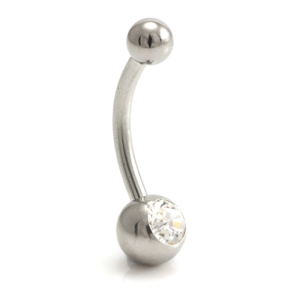 Titanium External Thread Baby Jewelled Navel - UK Made - Image 3