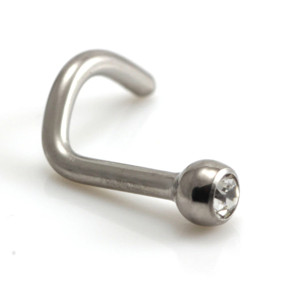 Titanium Jewelled Nose Stud -0.9-2-crystal