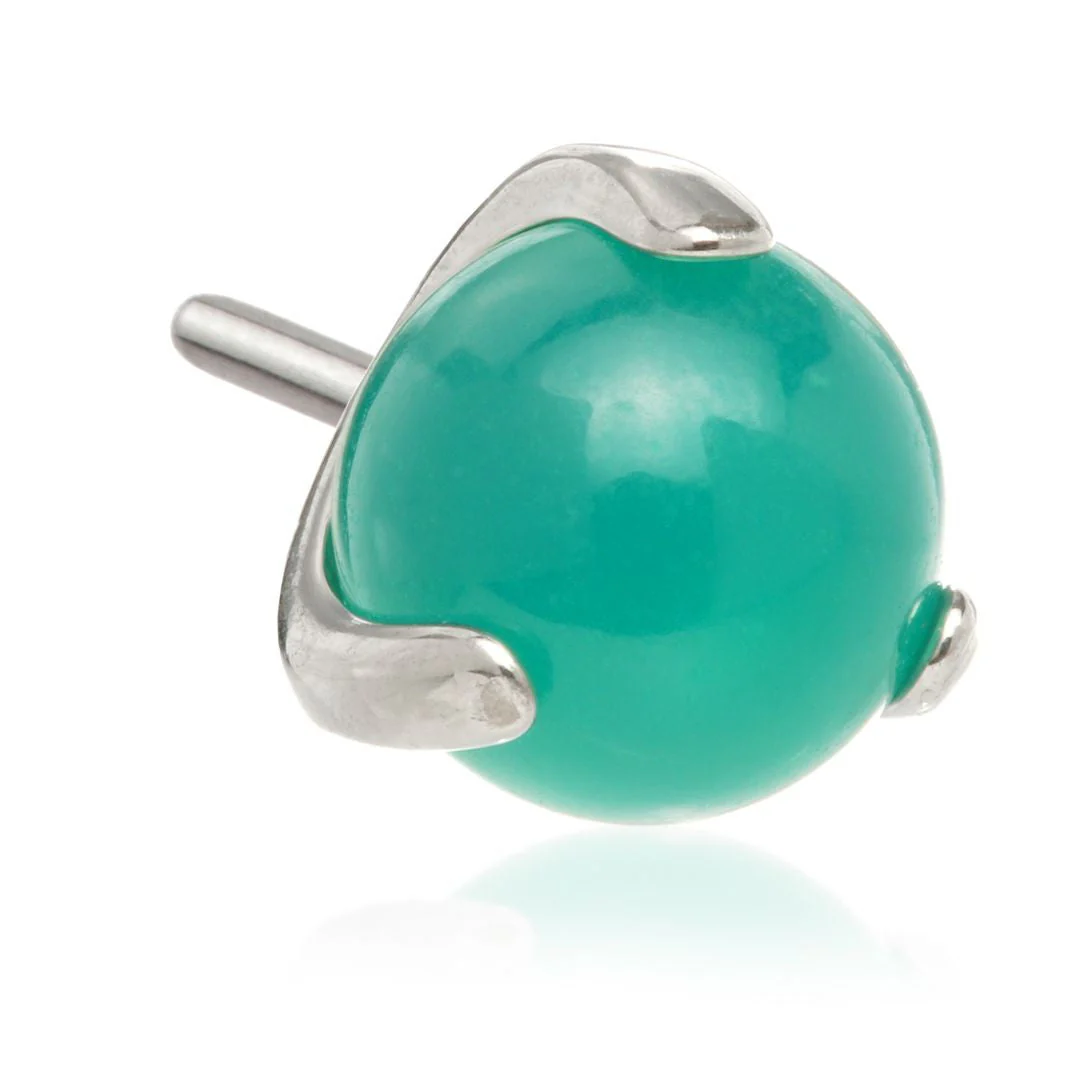 Titanium Threadless Semi Precious Stone Attachment - Image 2