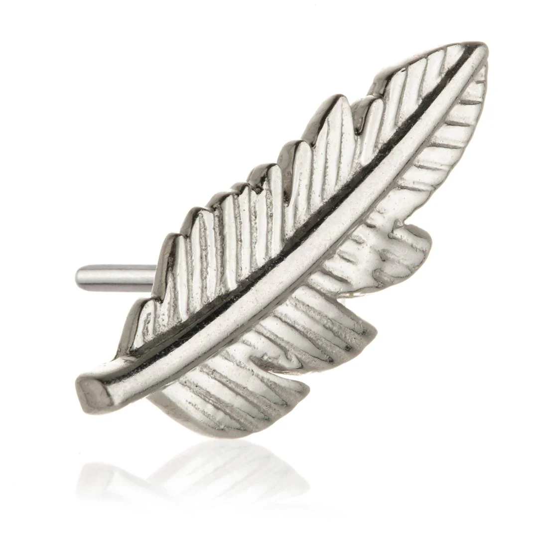 TL - 14ct Solid Gold Threadless Feather Attachment - Image 3