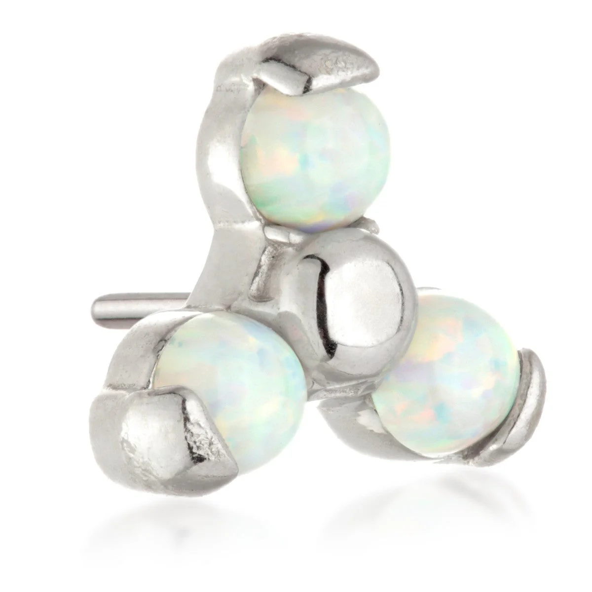 TL - 14ct Threadless Gold Opal Trinity Pin Attachment