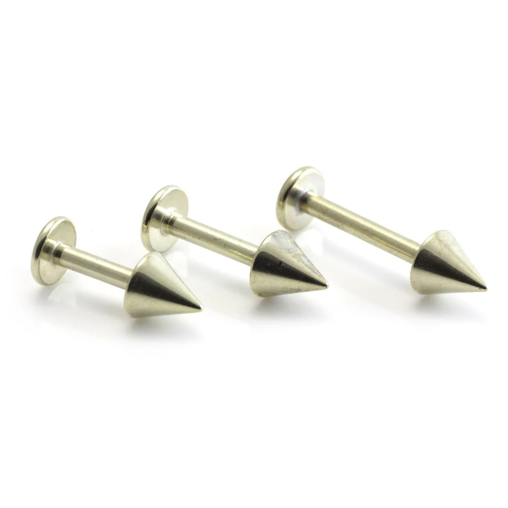 Zircon PVD Gold on Titanium Cone Labrets